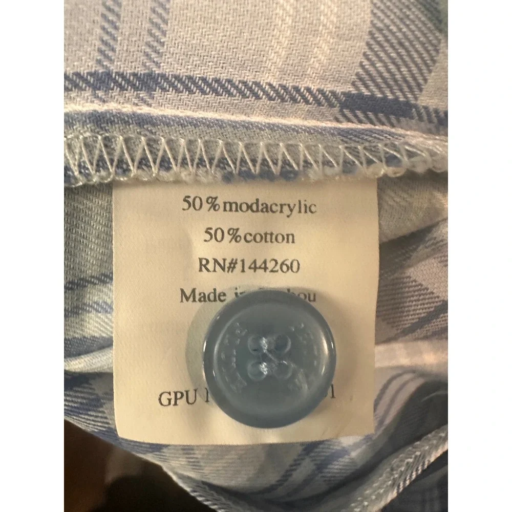 Petite Plume Boys Seafarer Tartan Pajama Set Blue White Plaid Size 2 SPJST102